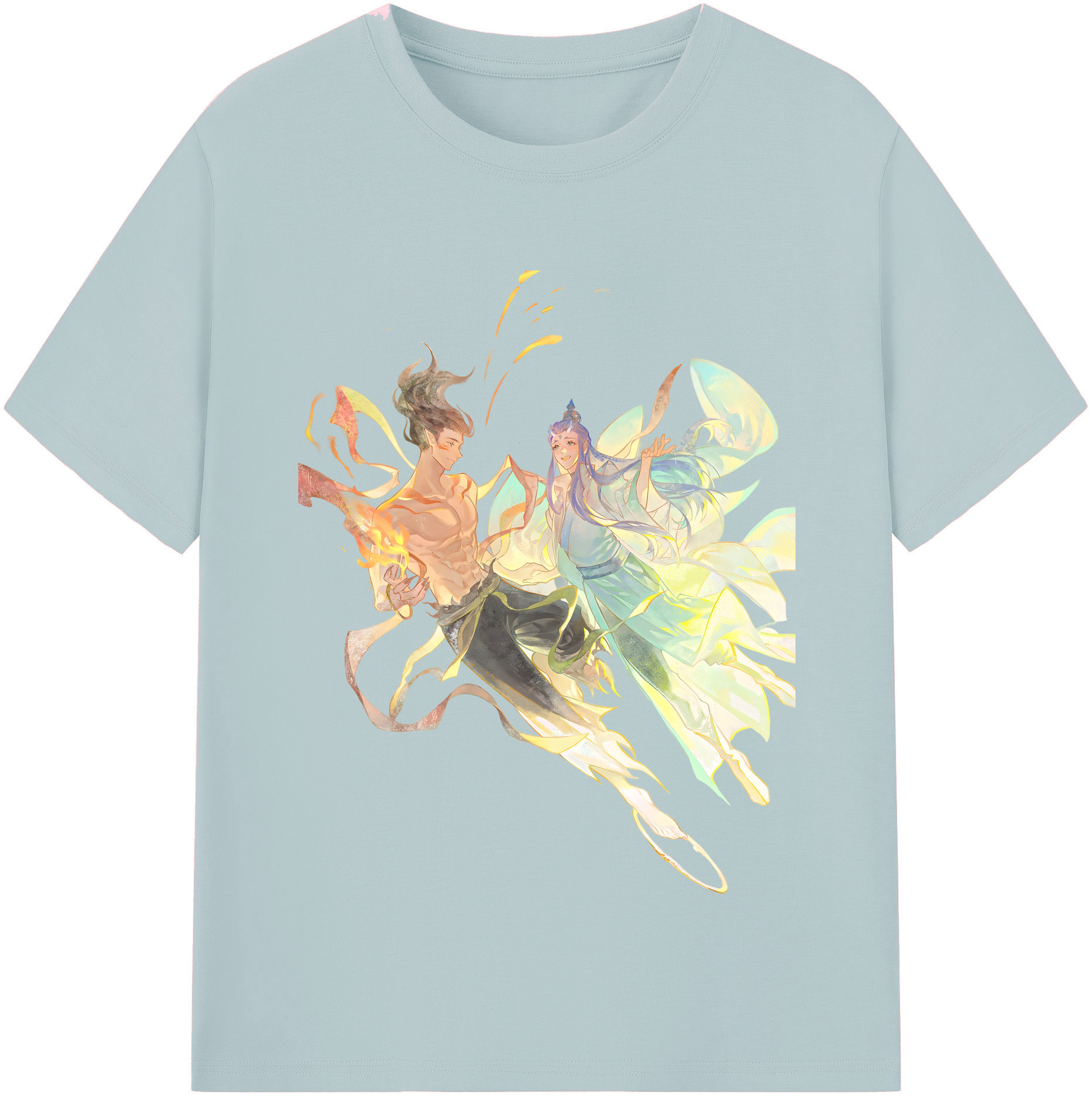 （画像用） Ne Zha 2 ナタ 魔童の大暴れ 綿100％半袖Tシャツ（フロントプリント）